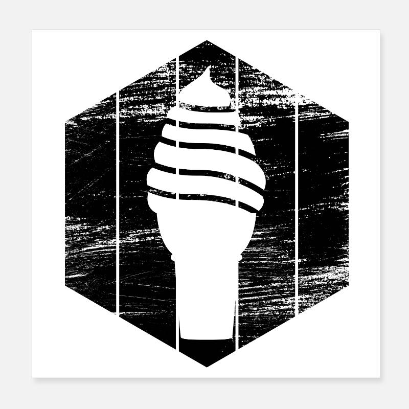 Eiscreme Poster 20x20 cm