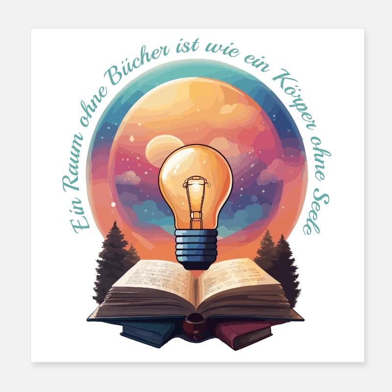Books Nerd Poster 8" x 8" (20x20 cm)