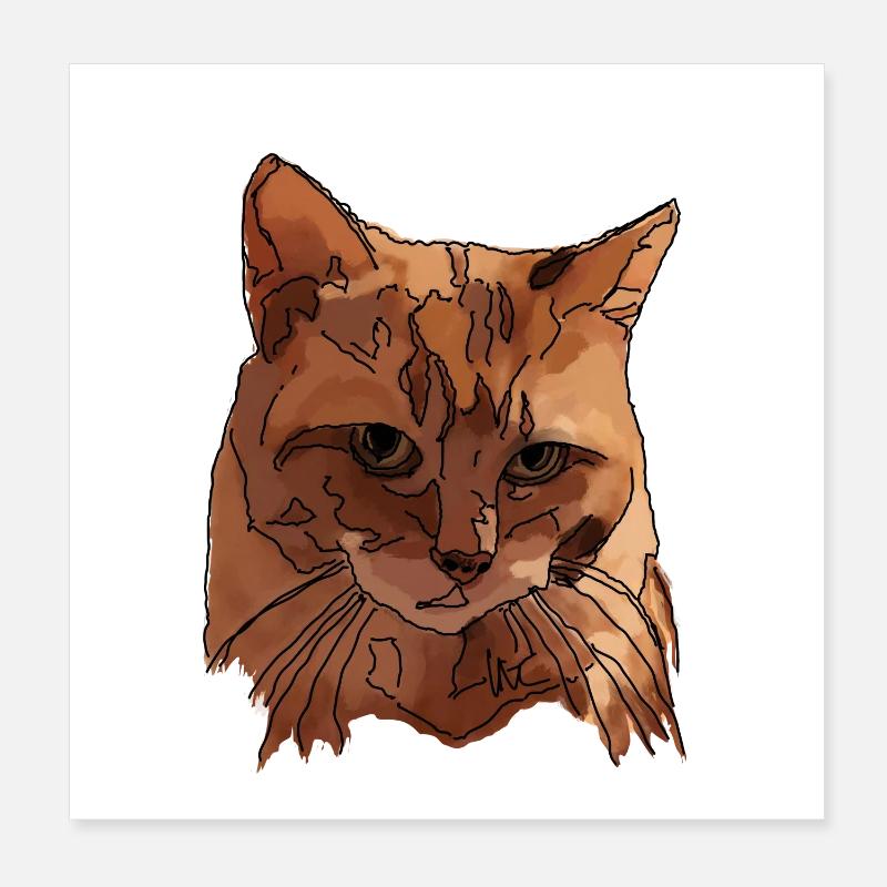 Katze Poster 20x20 cm