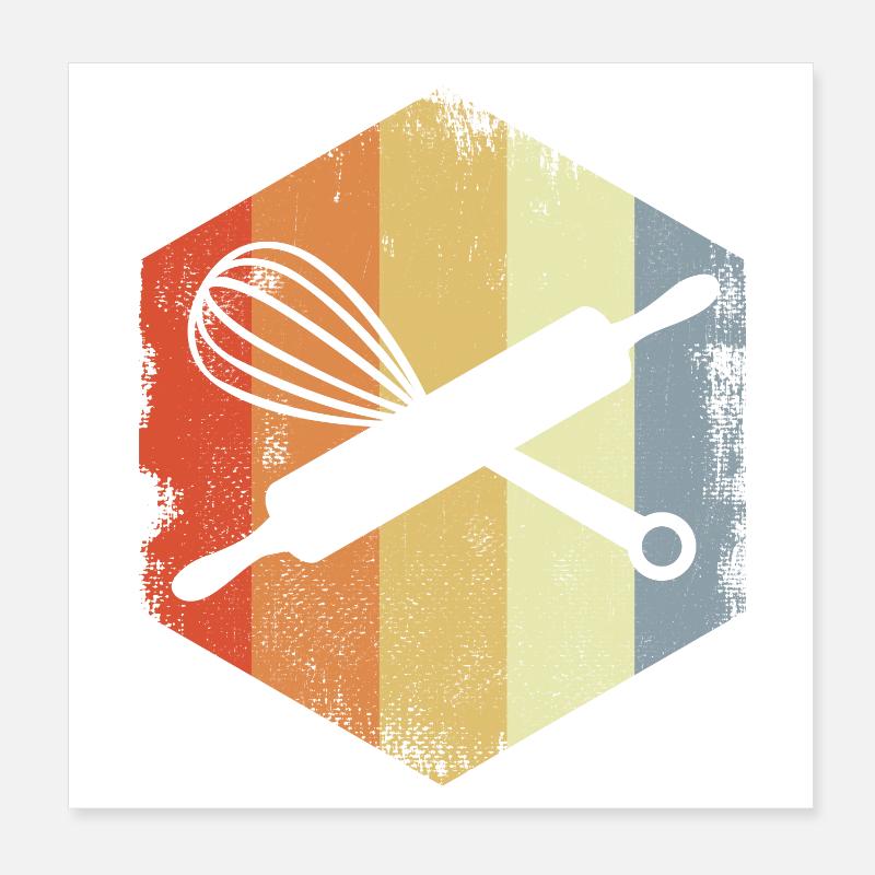 Dough Roll Hand Mixer Poster 8" x 8" (20x20 cm)