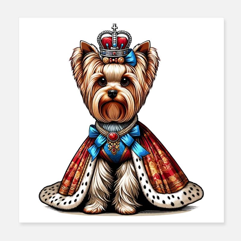 Yorkshire Terrier Prinzessin Poster 20x20 cm
