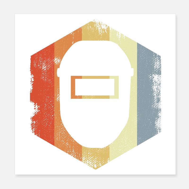 Masque de soudeur Poster 20 x 20 cm