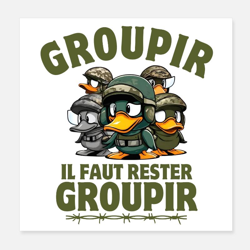 the seventh company, Tassin, Pitivier Poster 8" x 8" (20x20 cm)