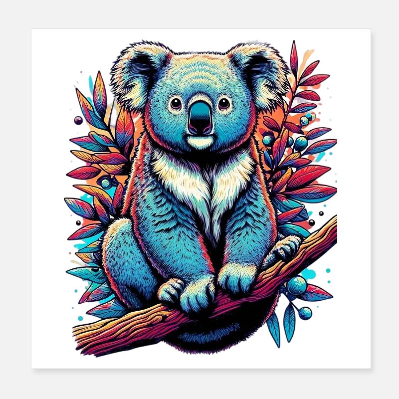 Koala Poster 8" x 8" (20x20 cm)