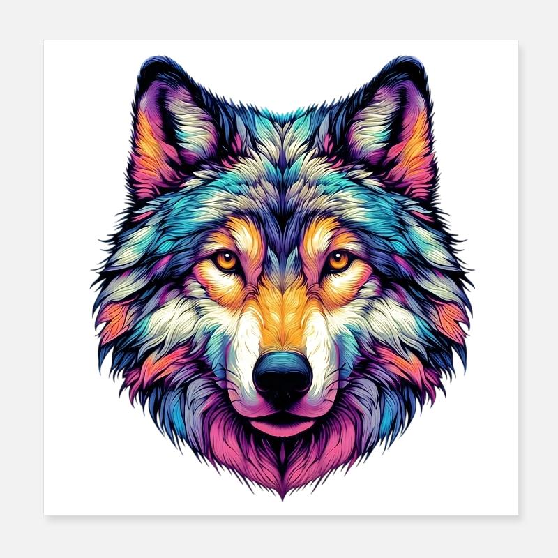 Wolf Poster 20x20 cm