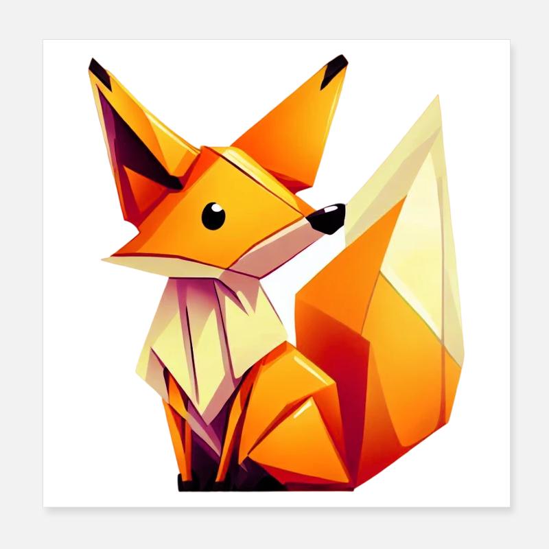 Renard Poster 20 x 20 cm