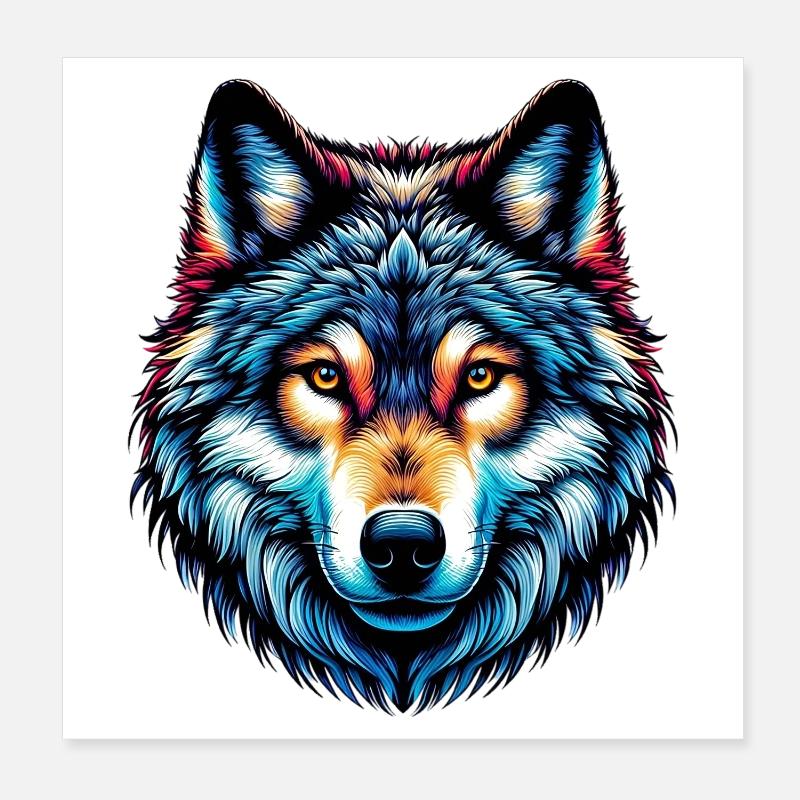Loup Poster 20 x 20 cm