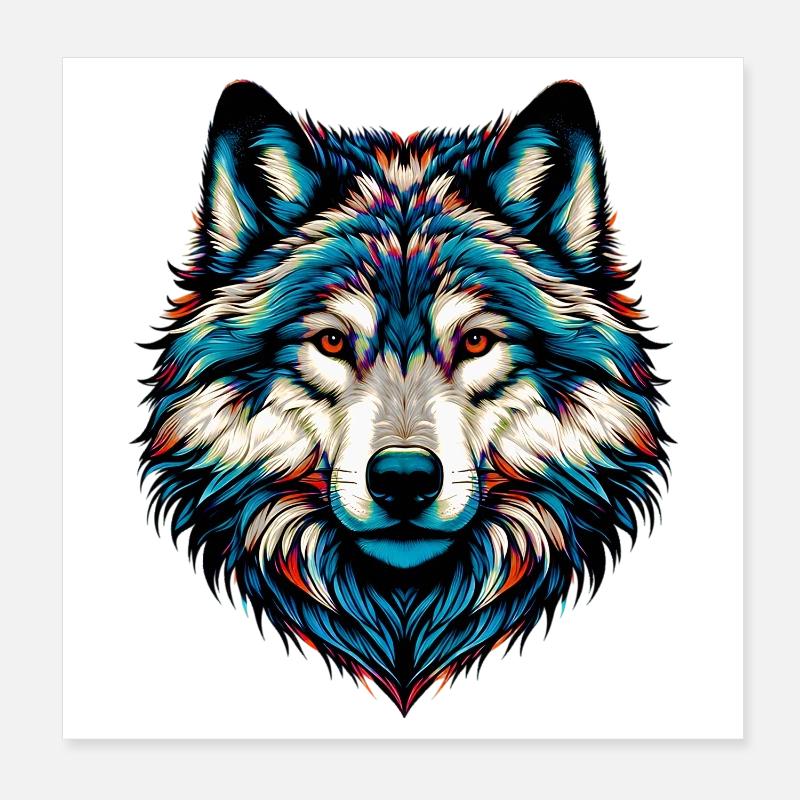 Loup Poster 20 x 20 cm