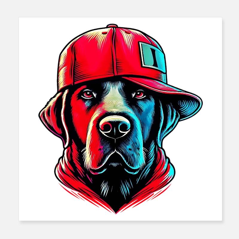 Hund Poster 20x20 cm