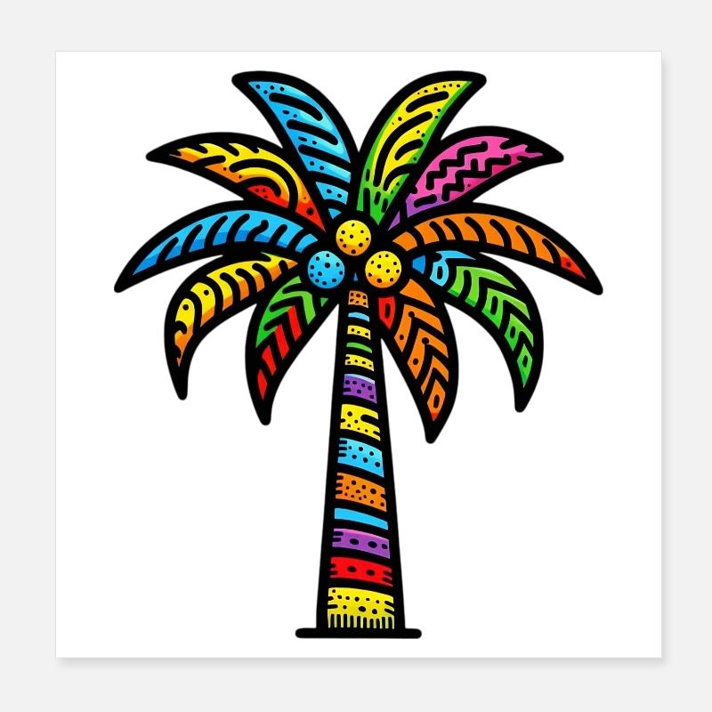 Palm tree Poster 8" x 8" (20x20 cm)