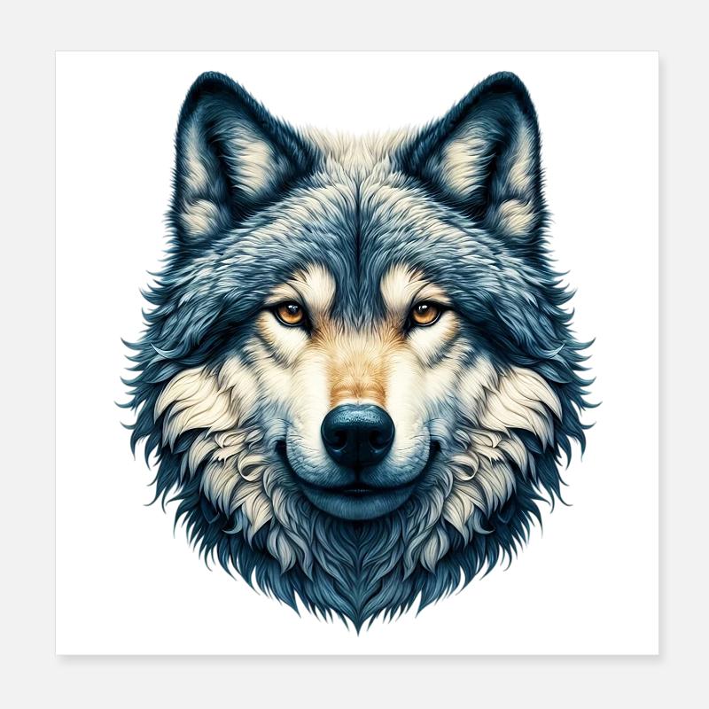 Wolf Poster 20x20 cm