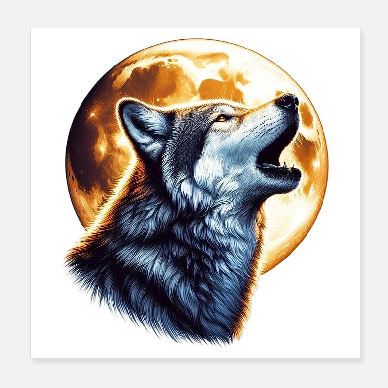 Loup Poster 20 x 20 cm
