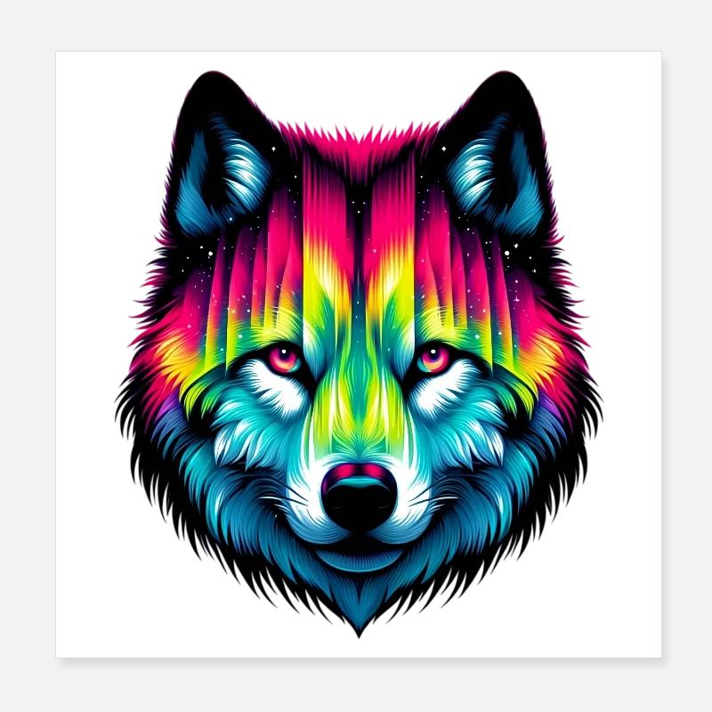Loup Poster 20 x 20 cm