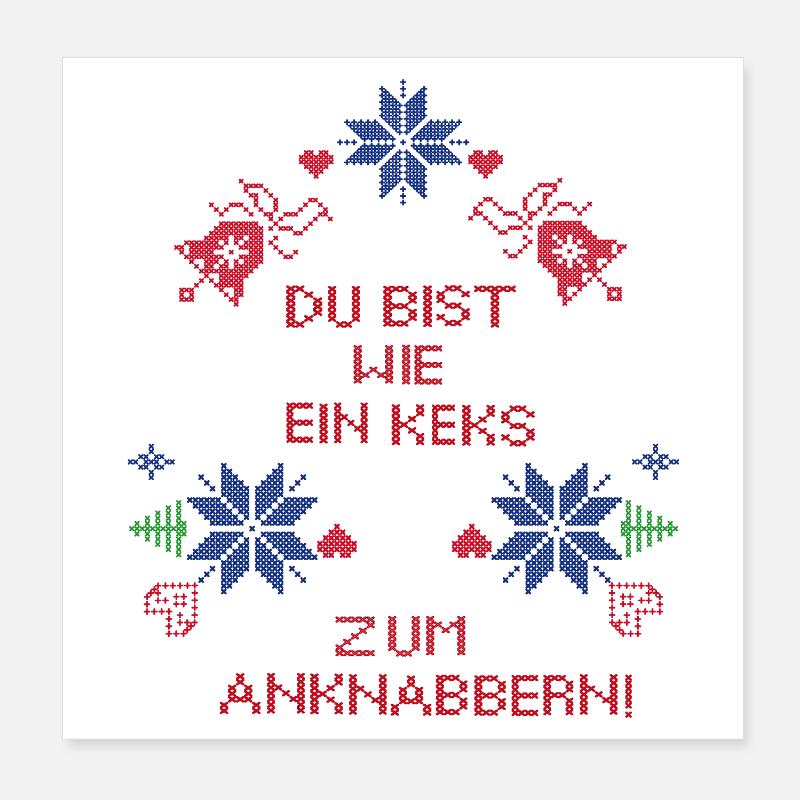 Advent, Pfefferkuchen Poster 20x20 cm