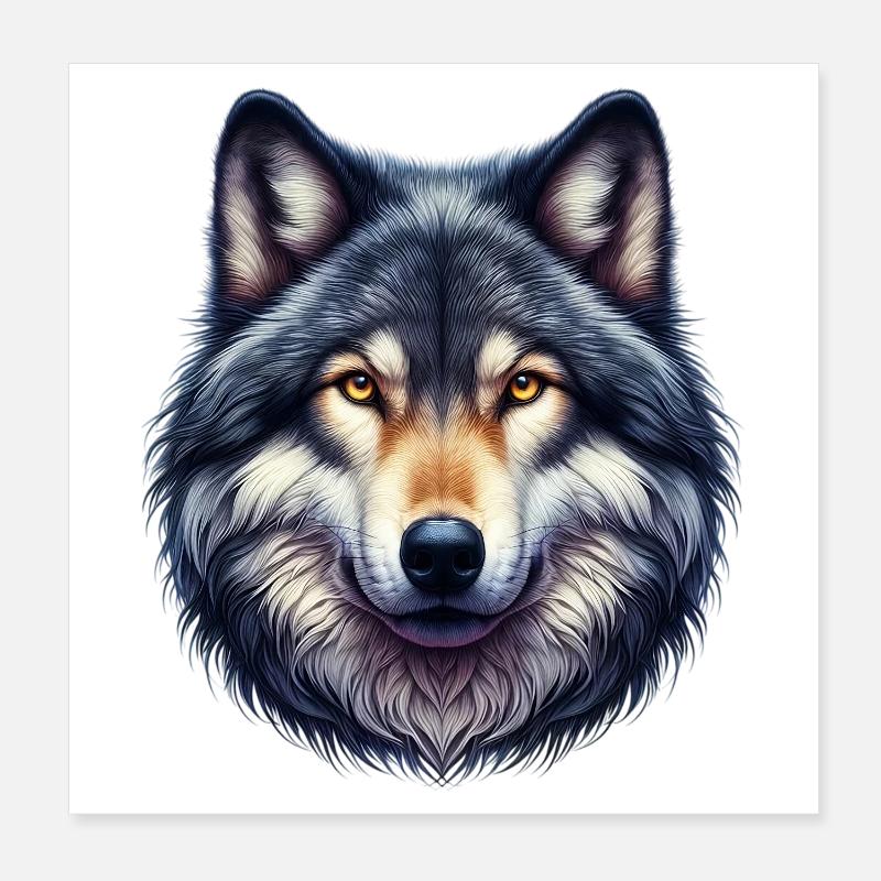 Loup Poster 20 x 20 cm