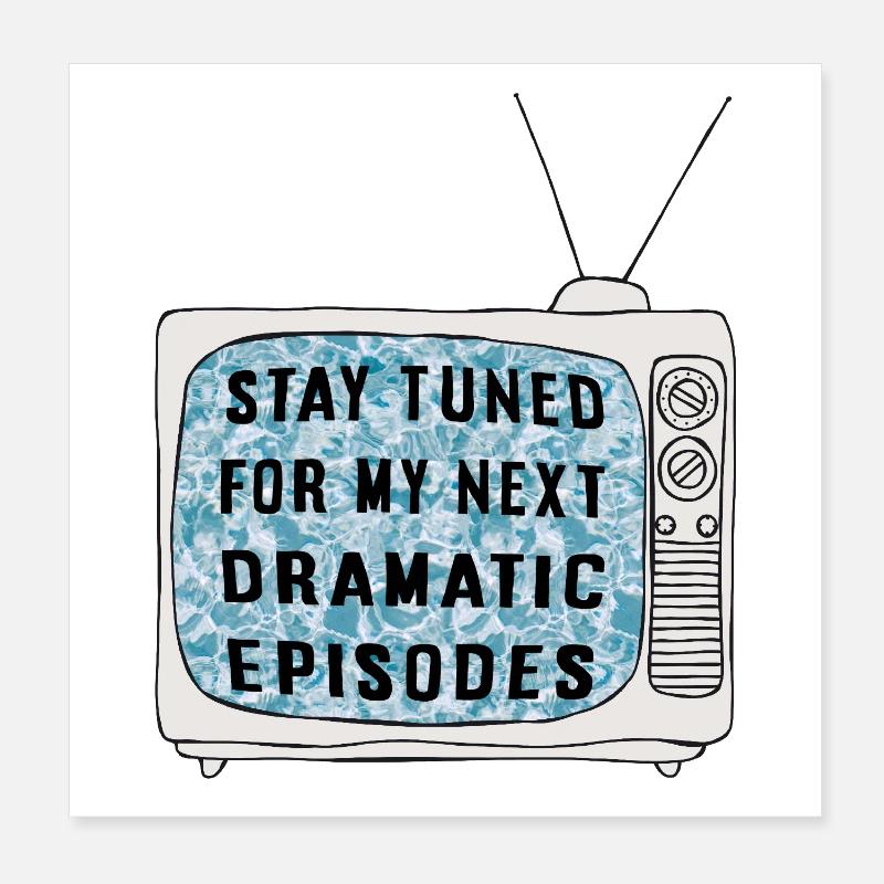 Restez à l’écoute Poster 20 x 20 cm