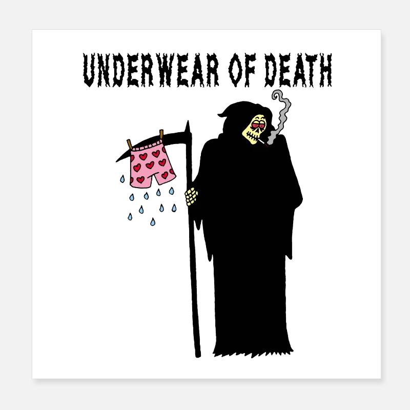 Le caleçon de la mort Poster 20 x 20 cm