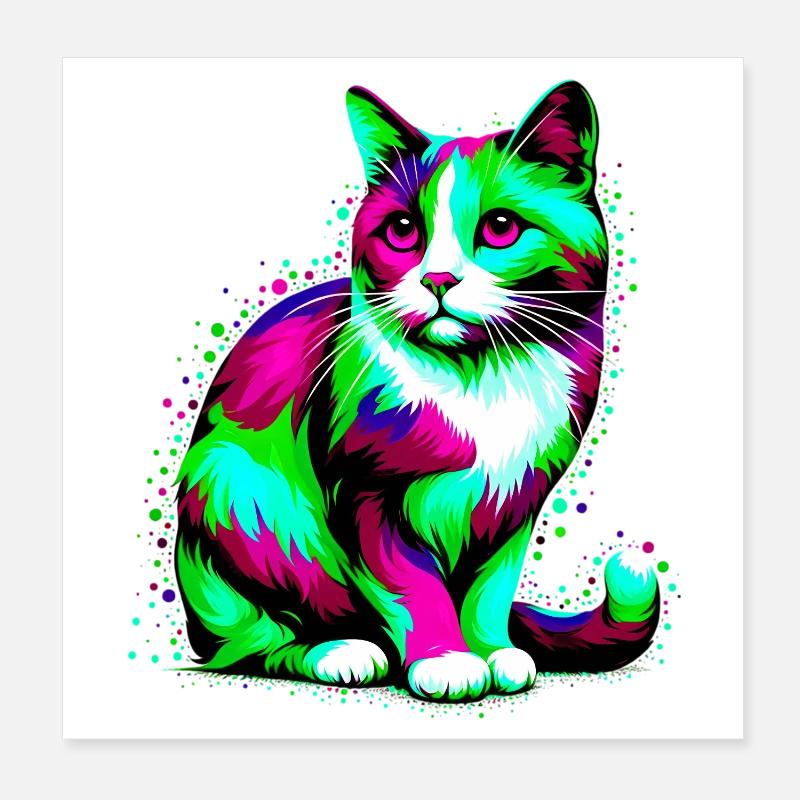 Katze Poster 20x20 cm