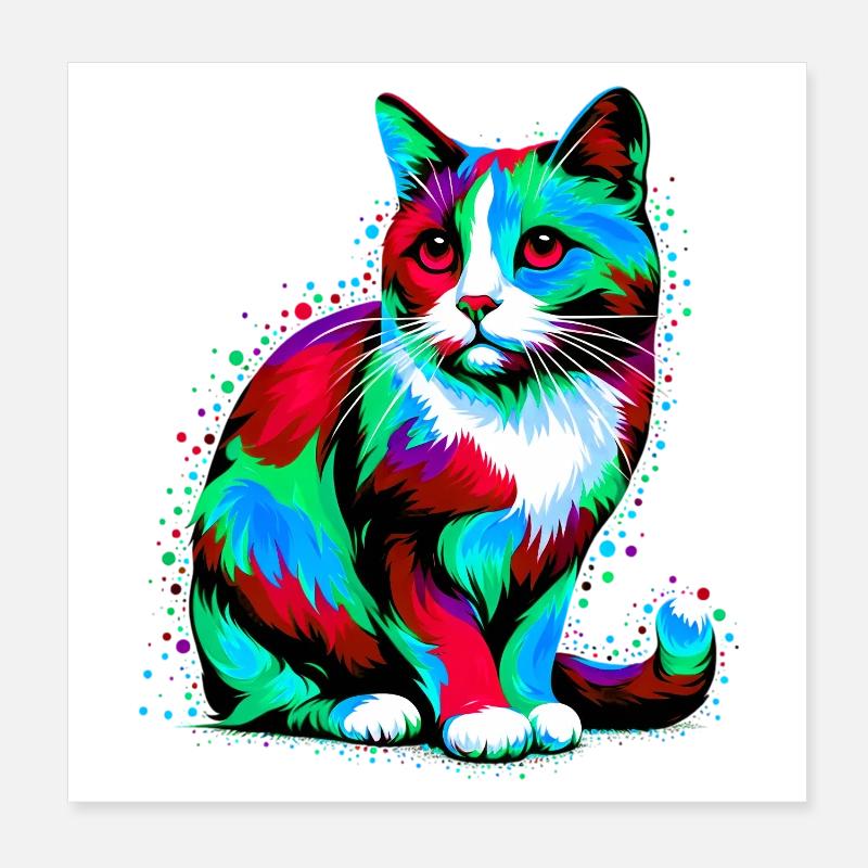 Chat Poster 20 x 20 cm