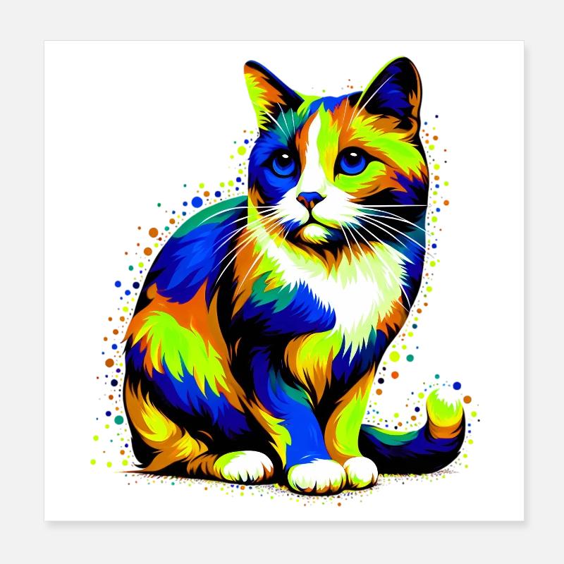 Chat Poster 20 x 20 cm