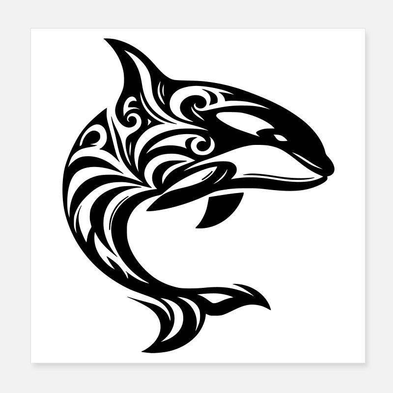 Orque tribal Poster 20 x 20 cm