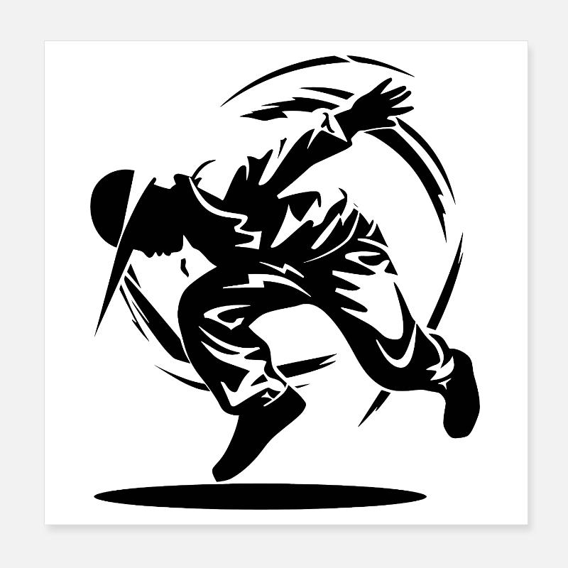 Dessin B-Boy Poster 20 x 20 cm