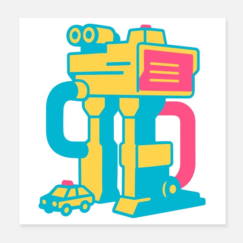 Ensemble de jouets Pop Art Poster 20 x 20 cm