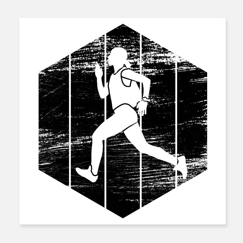 Runner Poster 8" x 8" (20x20 cm)