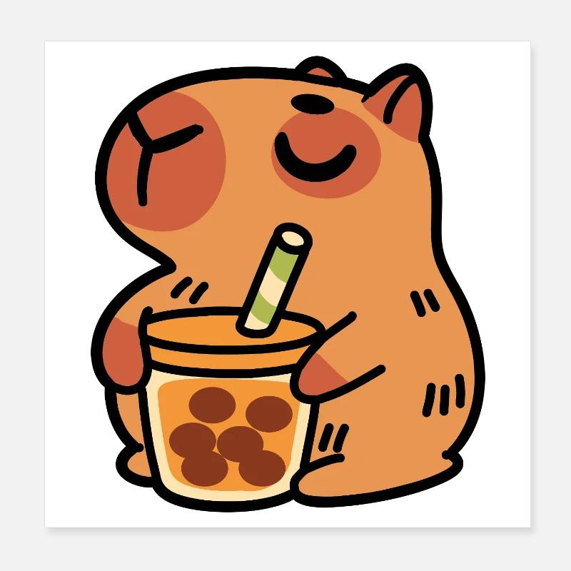 Bébé Capybara Poster 20 x 20 cm