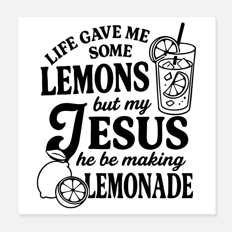 La vie m’a donné des citrons Poster 20 x 20 cm