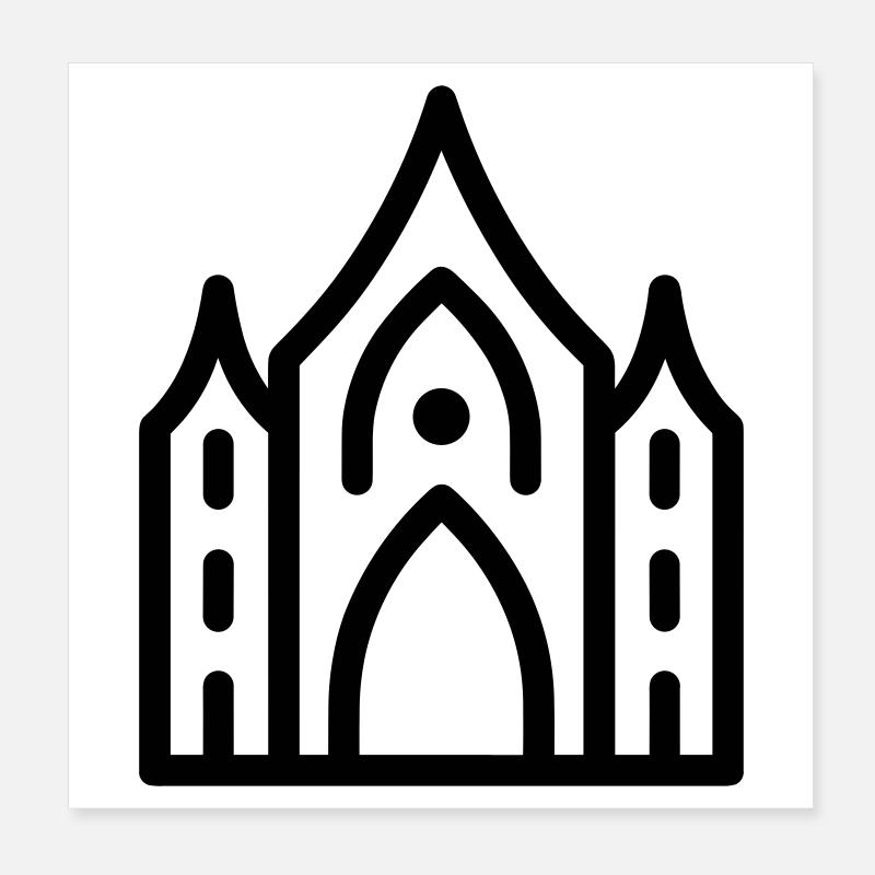 Kathedrale Poster 20x20 cm