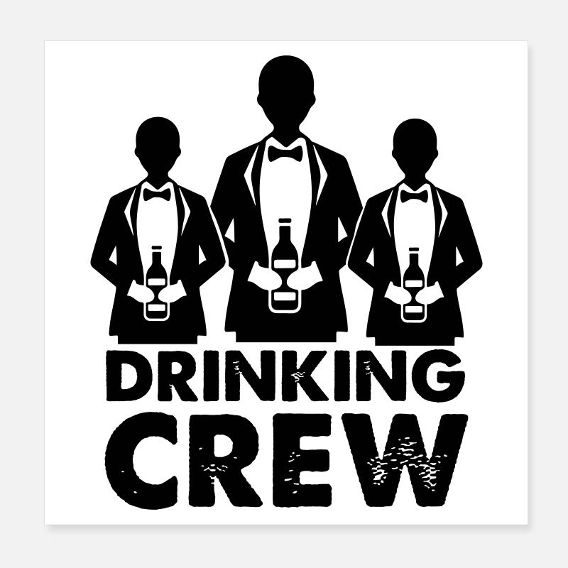 drinking_crew_01 Poster 8" x 8" (20x20 cm)