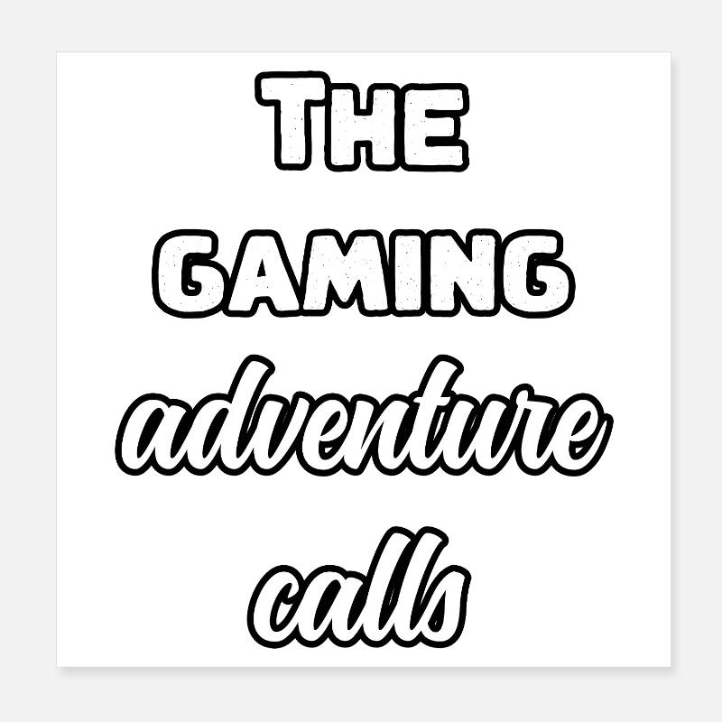 Epic Gaming Adventure Awaits Fantasy Quest	 Poster 8" x 8" (20x20 cm)
