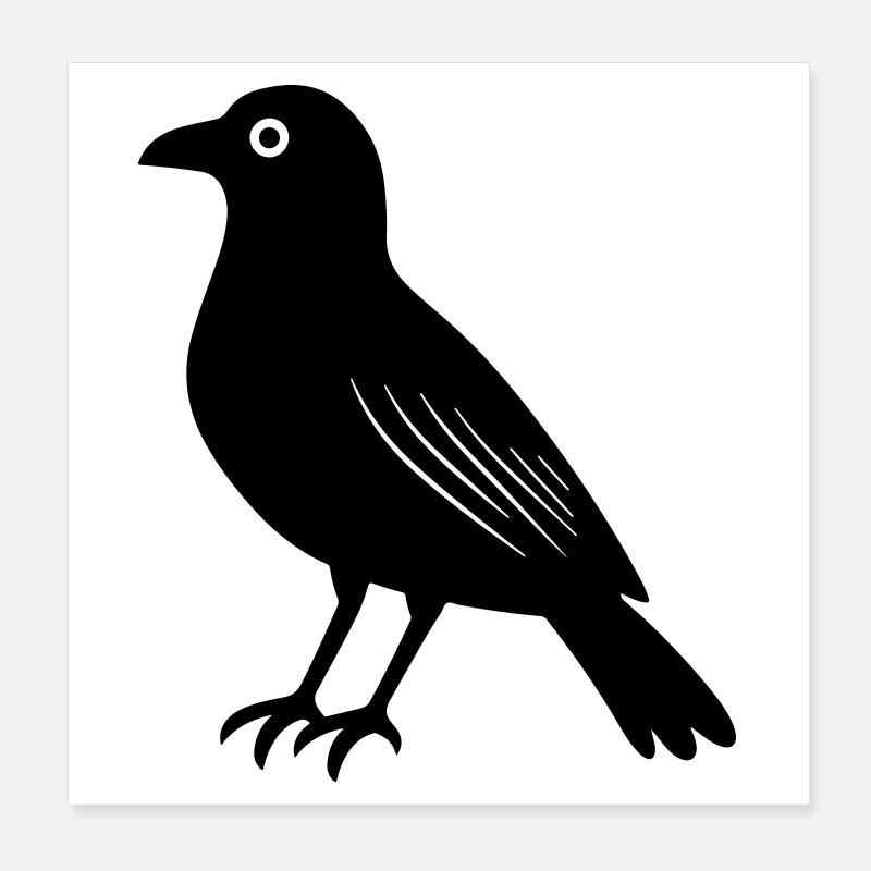 Raven Poster 8" x 8" (20x20 cm)