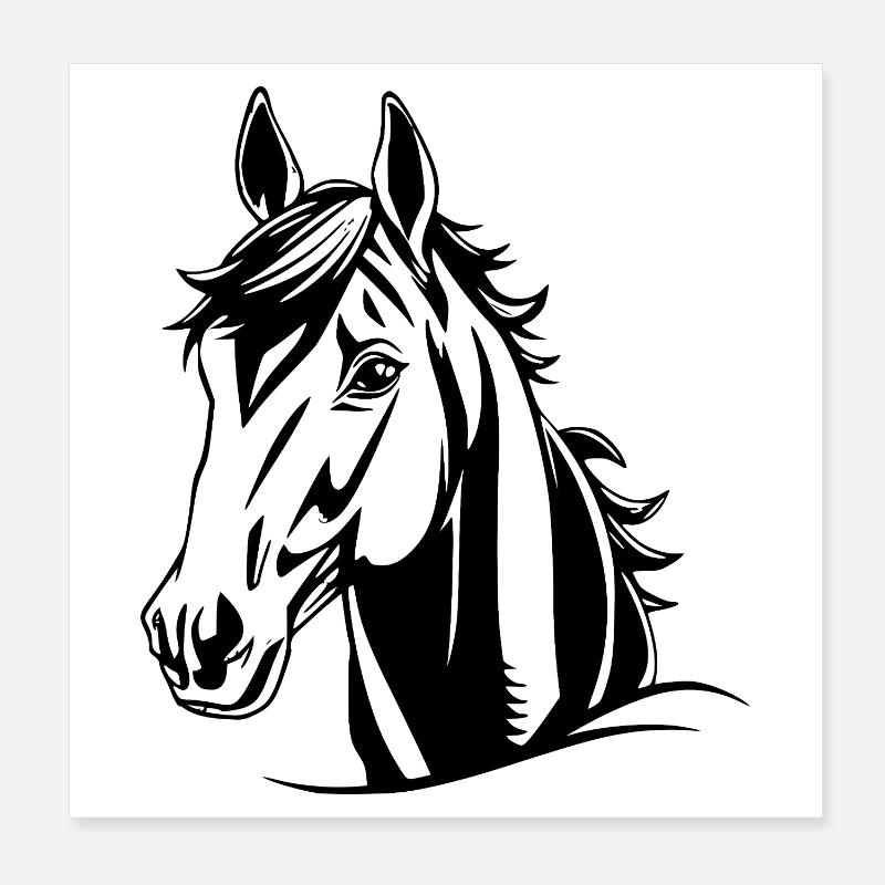 Pferd Pferde Geschenk Poster 20x20 cm