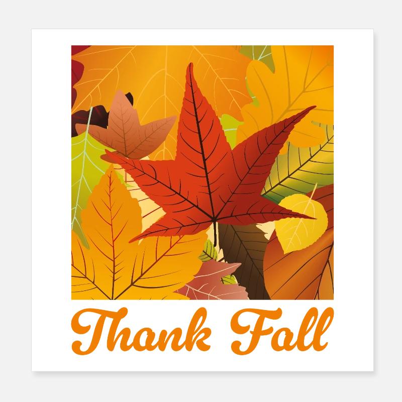 Dank Herbst Poster 20x20 cm