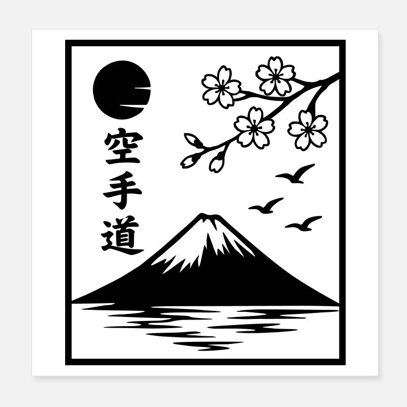 Katate Landschaft Poster 20x20 cm