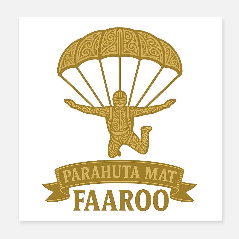 Tahitian Parachute Poster 8" x 8" (20x20 cm)