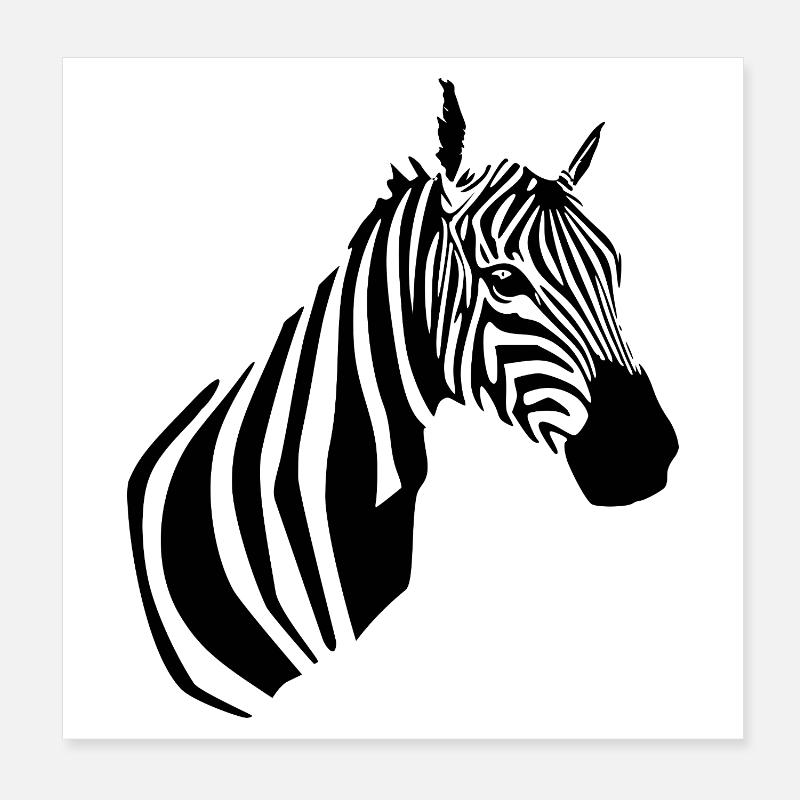 Zebra T-shirt Poster 20x20 cm