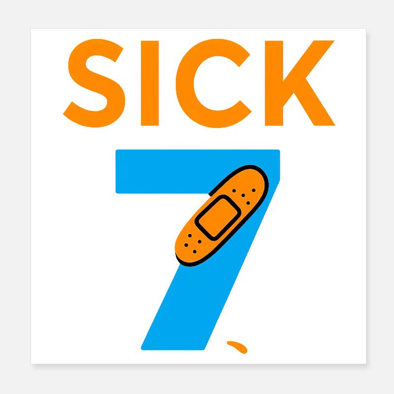 Sick Seven Meme Tee Six Seven Poster 20 x 20 cm