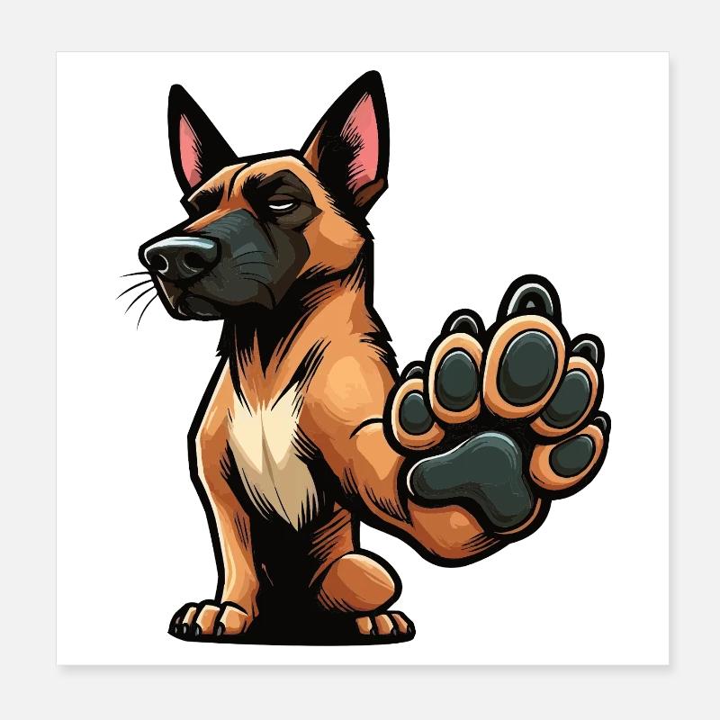Malinois Belgian Shepherd Malinois Owner Poster 8" x 8" (20x20 cm)