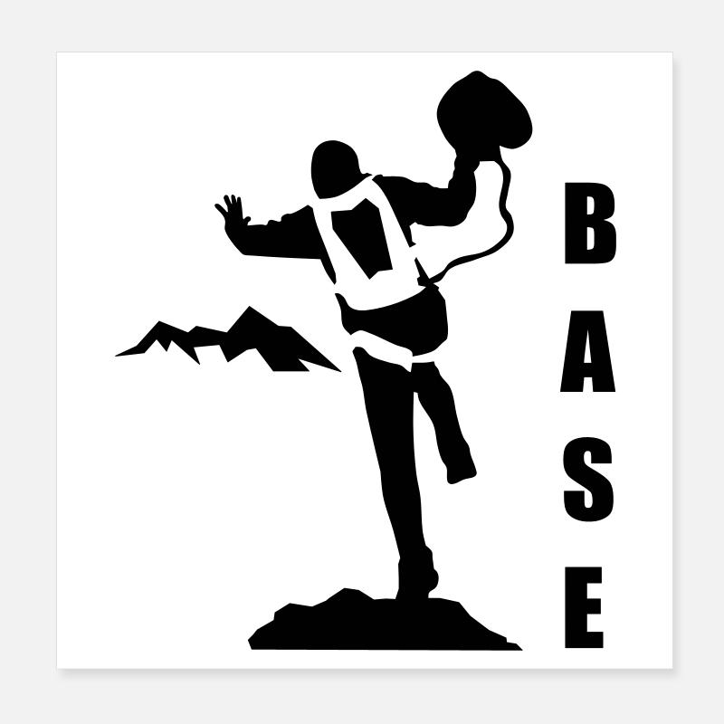 BASE jumping Poster 20x20 cm