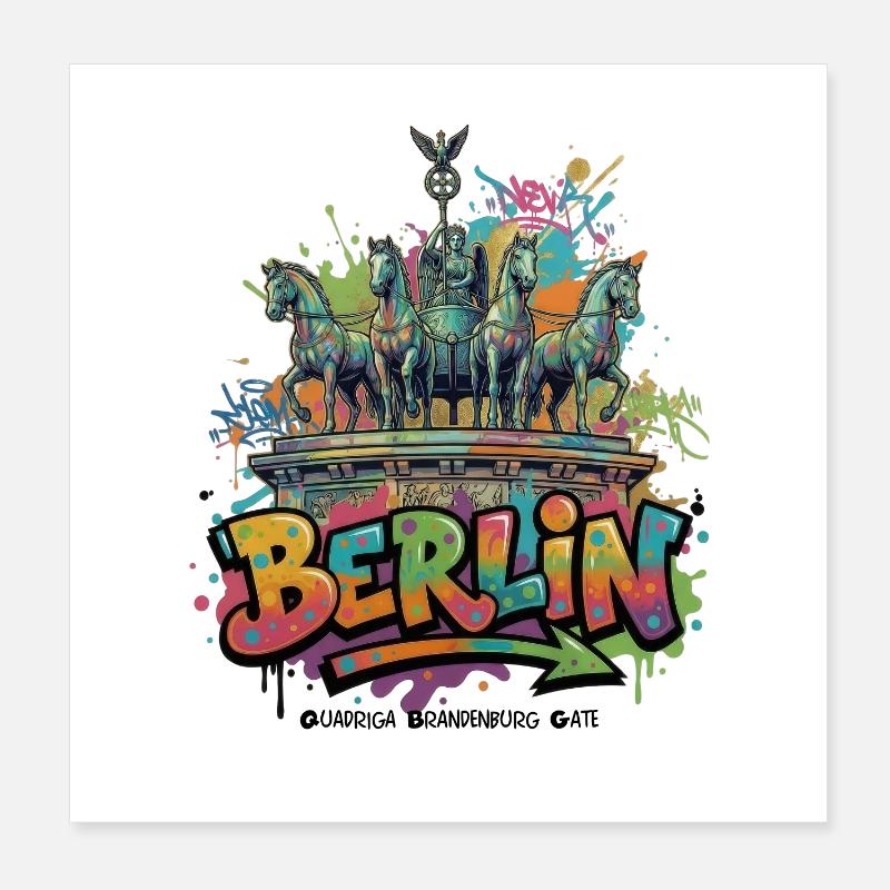 Quadriga Berlin – Hoffnung über dem Tor  Poster 20x20 cm