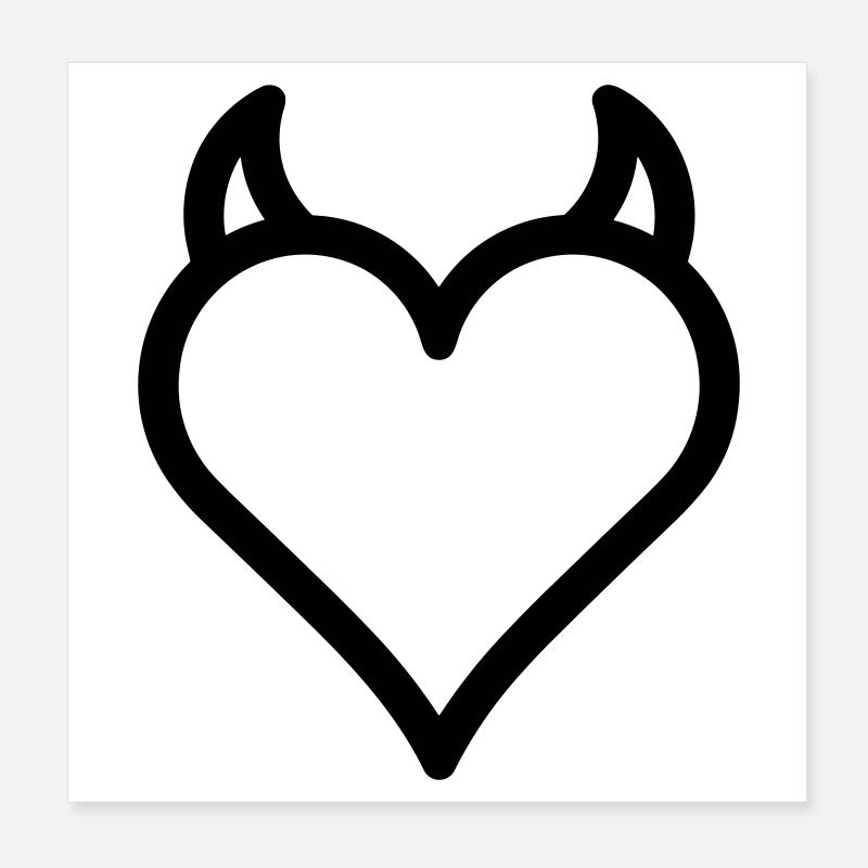 Dämonenherz Poster 20x20 cm