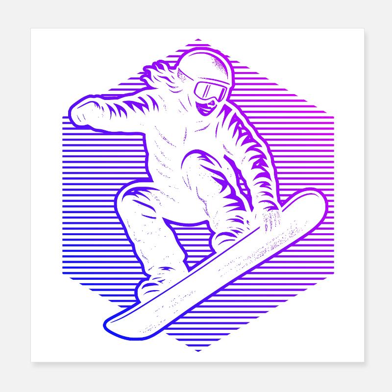 Déclaration pour tous les snowboardeurs Poster 20 x 20 cm