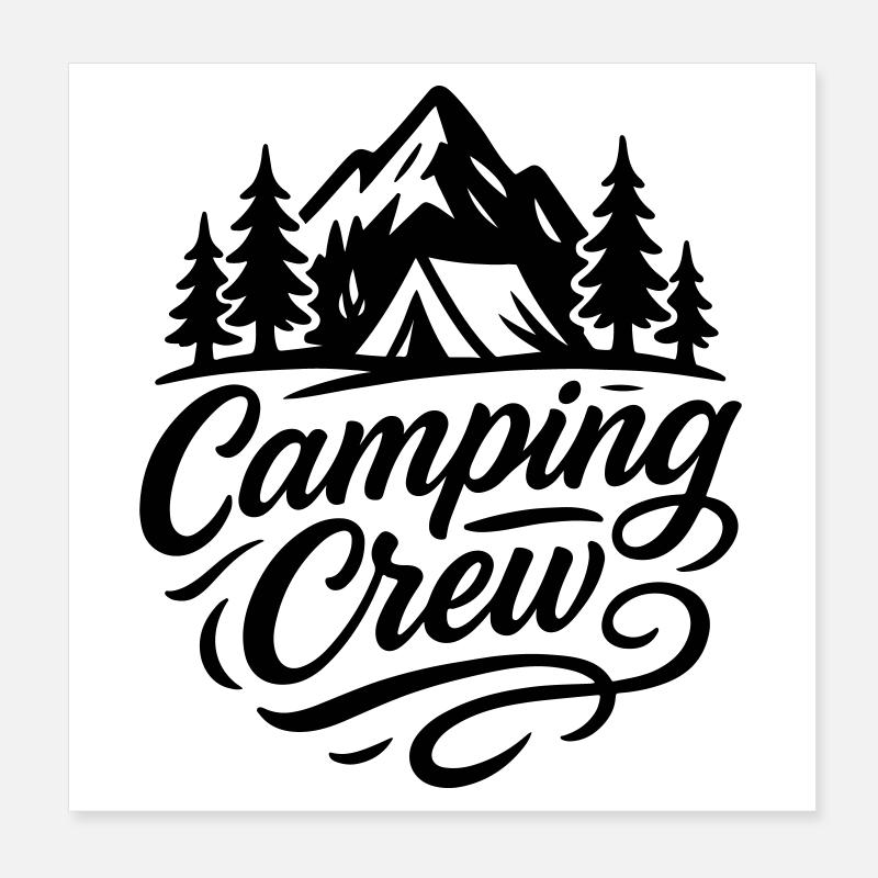 Camping Crew Poster 20x20 cm