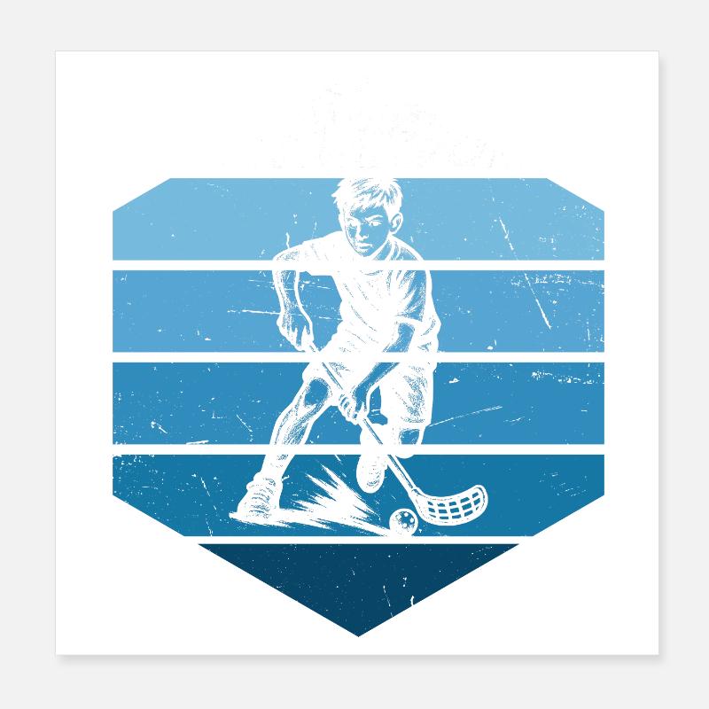 Message clair sur floorball Poster 20 x 20 cm
