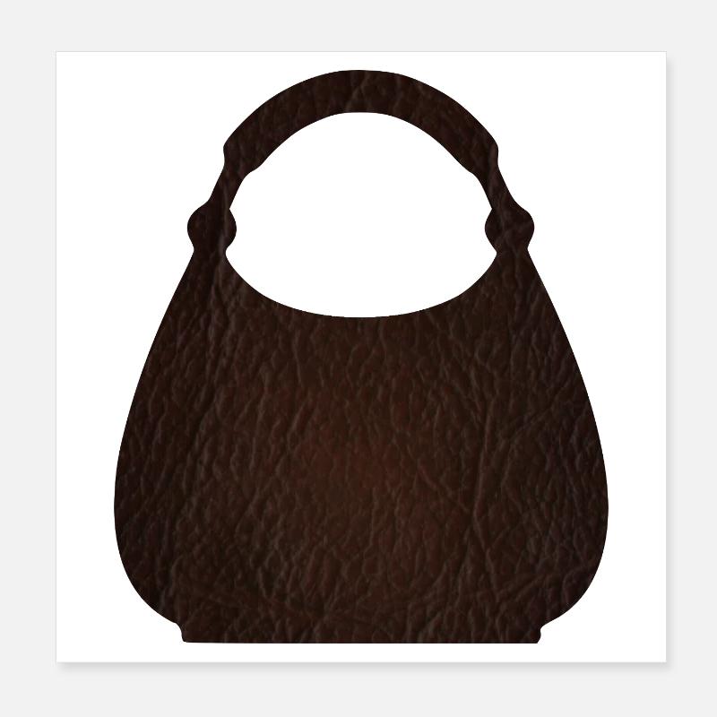Texture du sac en cuir marron Poster 20 x 20 cm