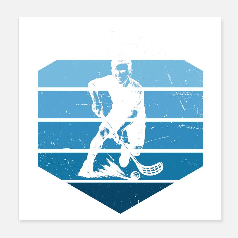 Conception de floorball pleine de caractère Poster 20 x 20 cm