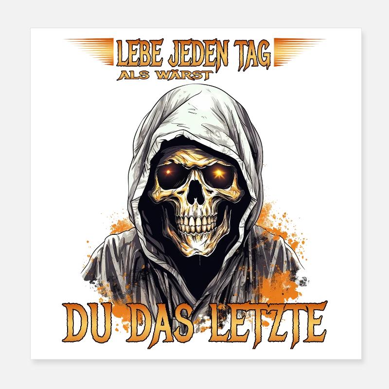 Vis chaque jour comme si tu étais le dernier Poster 20 x 20 cm